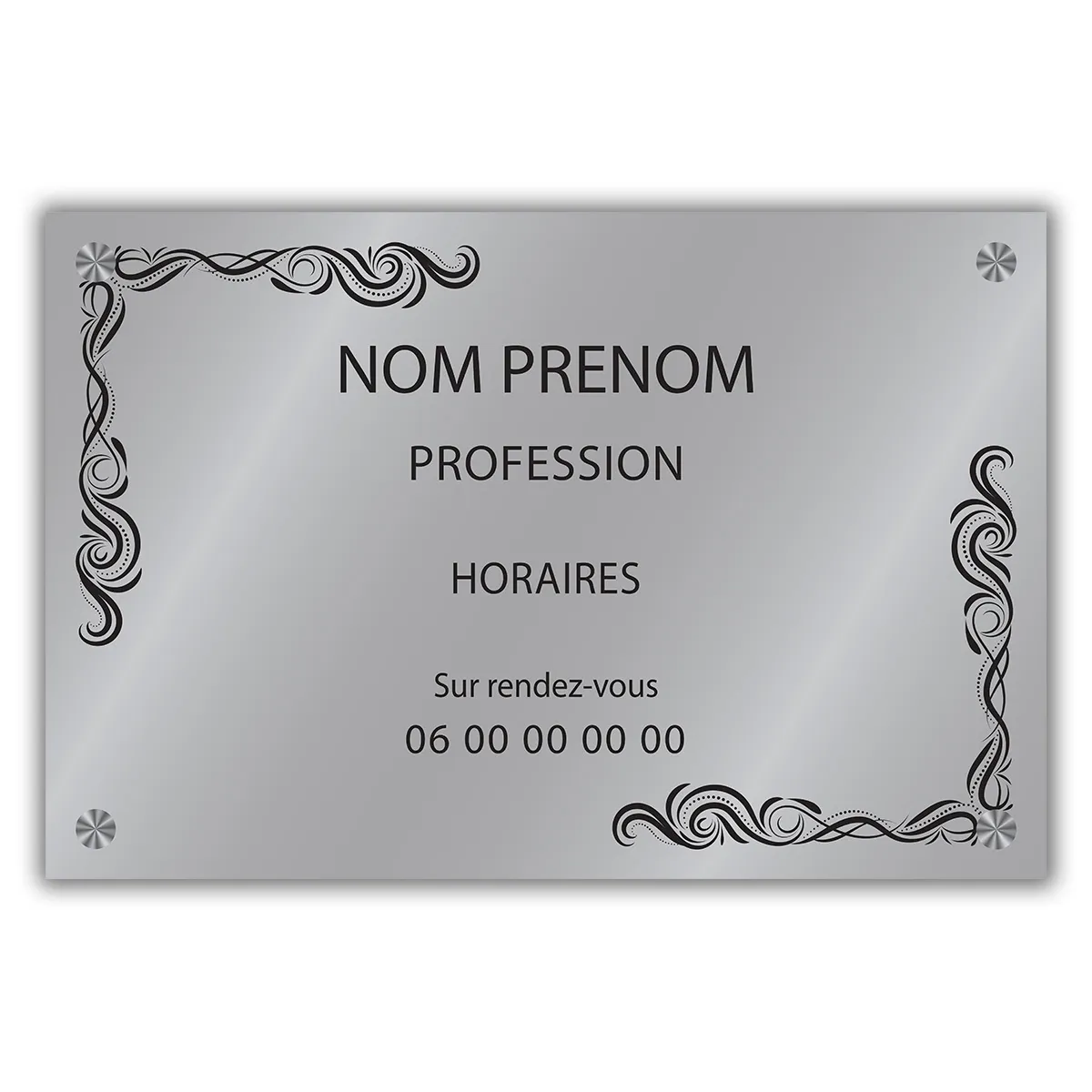 Plaque aluminium gravée 30x15cm | Tampon en Ligne