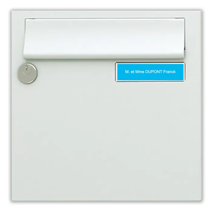 Plaque boite aux lettres à personnaliser en aluminium avec votre nom et  numéro lavande provence - Plaques adresse/Plaques numero carrées -  creosoleil